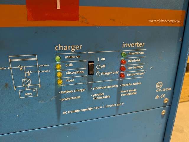 Omvormer/acculader, victron energy, multiplus 24/5000/120 - afbeelding 3 van  6