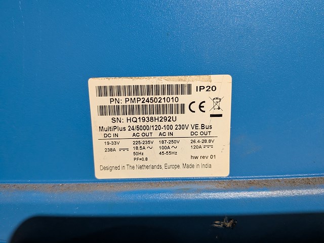 Omvormer/acculader, victron energy, multiplus 24/5000/120 - afbeelding 6 van  6