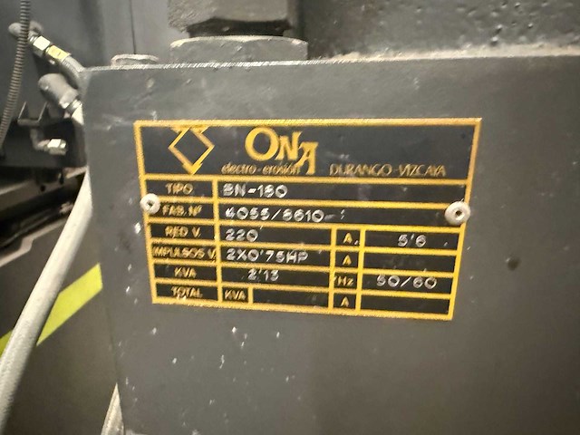 Ona - bn 180 - draadvonk- en erodeermachine - afbeelding 5 van  15