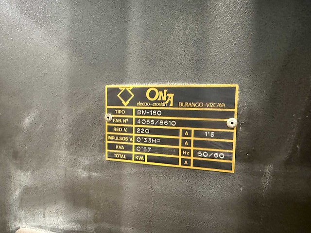 Ona - bn 180 - draadvonk- en erodeermachine - afbeelding 6 van  15