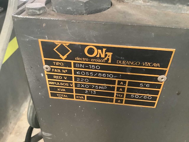 Ona - bn 180 - draadvonk- en erodeermachine - afbeelding 3 van  11