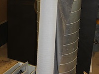 Onbekende lengte grijze velours stof met breedte 145 cm op rol. - afbeelding 2 van  2