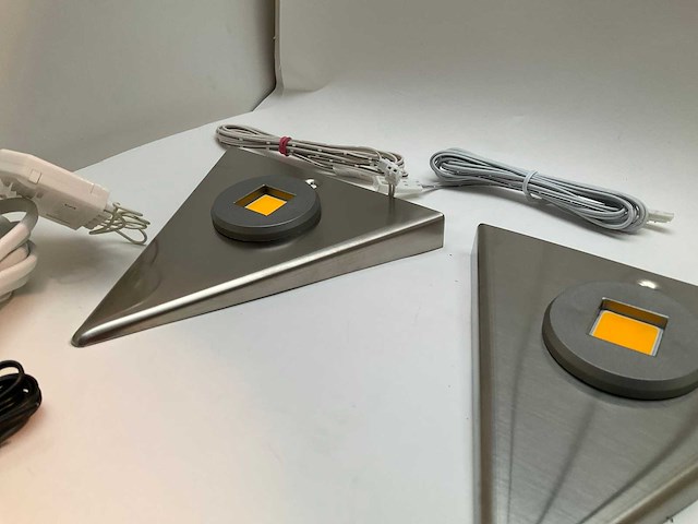 Onderbouw verlichting set van 2 spotjes rvs - afbeelding 3 van  4