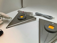 Onderbouw verlichting set van 2 spotjes rvs - afbeelding 3 van  4