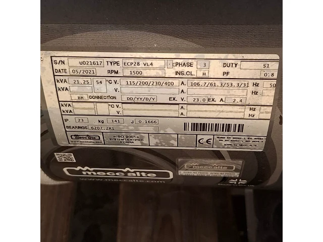 Onderdeel t.b.v. generator, mecc alte, ecp28 vl4, 2021 - afbeelding 4 van  7