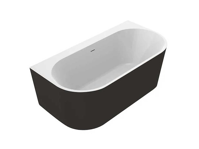 Ondina monobloc noir mat half vrijstaande bad 170cm - afbeelding 2 van  5