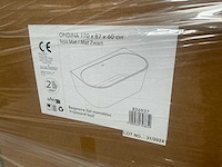 Ondina monobloc noir mat half vrijstaande bad 170cm - afbeelding 4 van  5