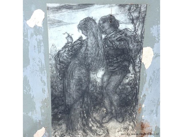Onduidelijk techniek genaamd primavera, naar een ontwerp van de nederlandse kunstenaar matthijs maris (1839–1917) - afbeelding 3 van  8
