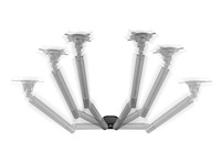 One for all dm7210 designline universele dubbele monitorarm grijs - afbeelding 2 van  4