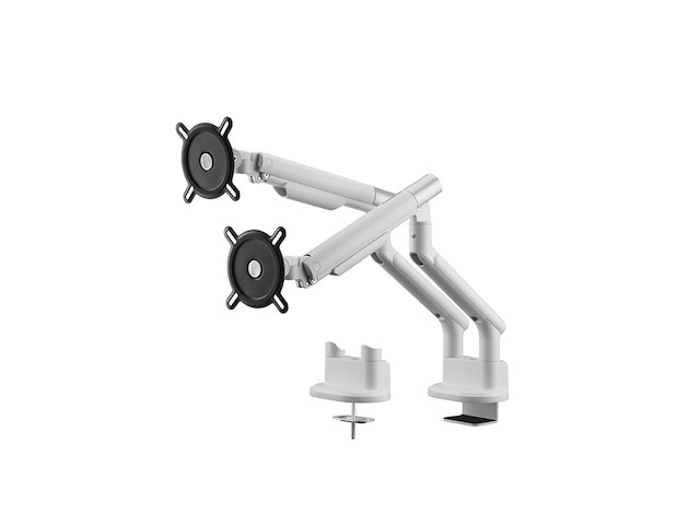 One for all dm7220 universele dubbele monitorarm - 2 monitoren - vesa 100 x 100 - wit - afbeelding 1 van  4