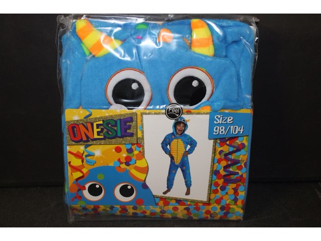 Onesi blauw monster 98/104 1x in kr 5 - afbeelding 1 van  3