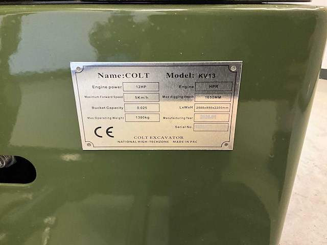 Ongebruikt colt kv13 minigraafmachine - afbeelding 10 van  18