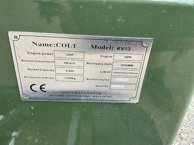 Ongebruikt colt kv13 minigraafmachine - afbeelding 13 van  20
