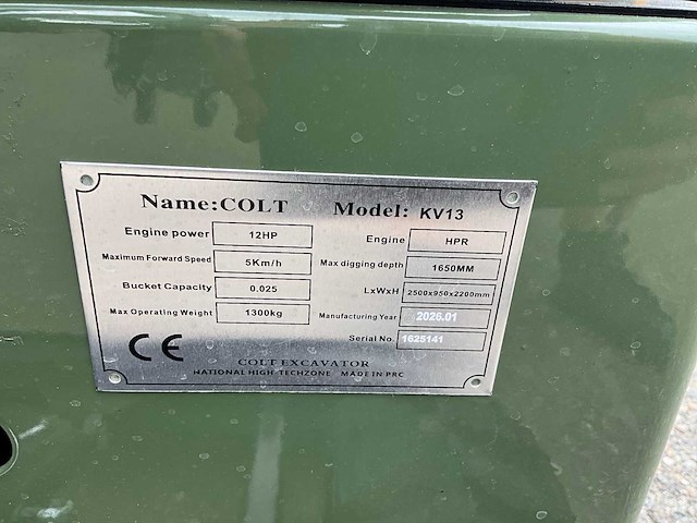 Ongebruikt colt kv13 minigraafmachine - afbeelding 11 van  19