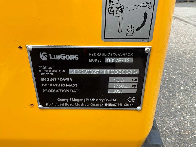 Ongebruikt liugong 9027fzts minigraafmachine - afbeelding 10 van  10