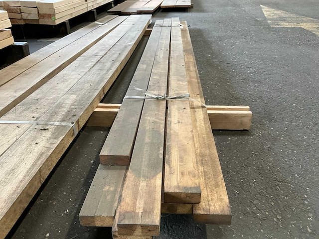 Ongeschaafd hardhout 10x70 mm (7x) - afbeelding 5 van  6