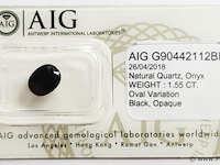 Onyx 1.55ct aig certified - afbeelding 1 van  4