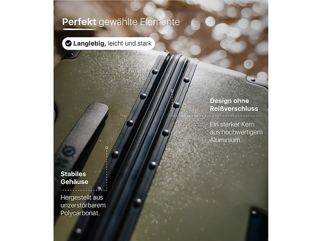 Onyx 2-delige kofferset handbagage en check-in koffer tsa slot groen - afbeelding 2 van  4