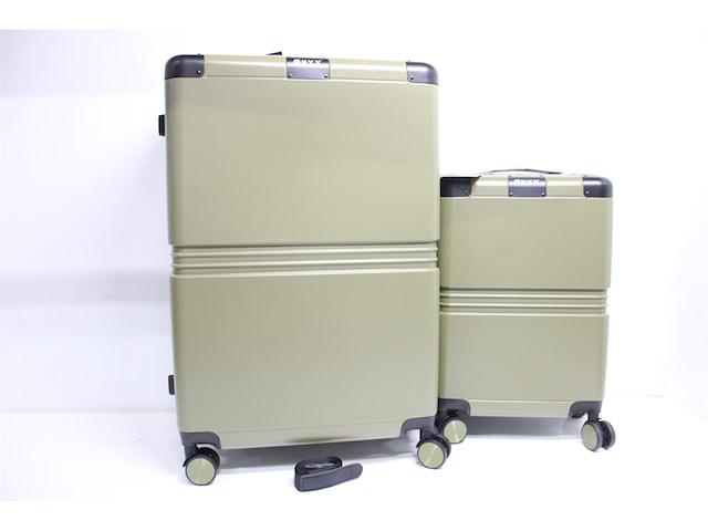 Onyx 2delige kofferset handbagage en checkin koffer 33l/100 l groen - afbeelding 5 van  5