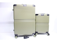 Onyx 2delige kofferset handbagage en checkin koffer 33l/100 l groen - afbeelding 5 van  5