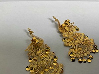 Oorbel goud pauw 833 (18,3 gram) - afbeelding 4 van  4