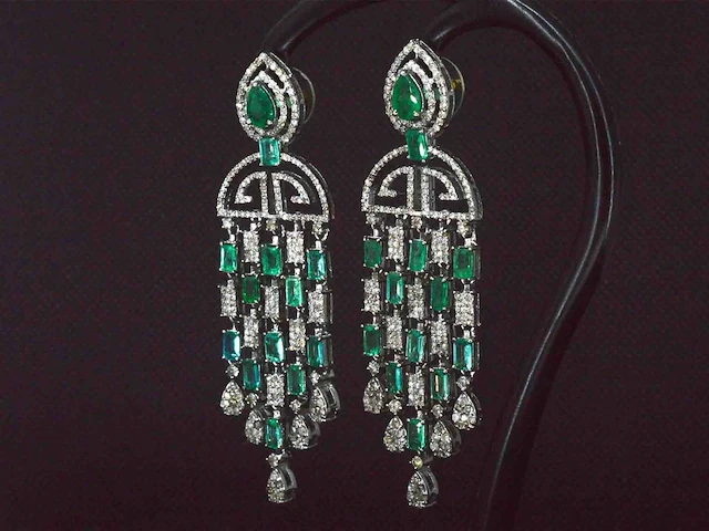 Oorbellen edelstenen diamant - afbeelding 5 van  11