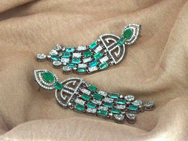 Oorbellen edelstenen diamant - afbeelding 8 van  11