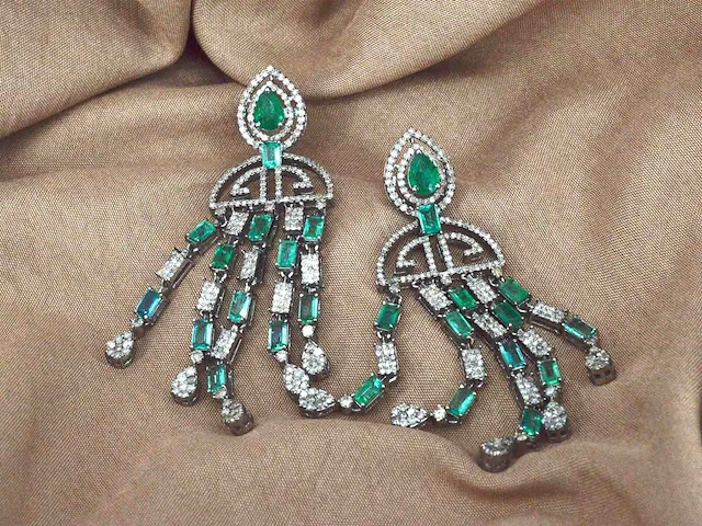 Oorbellen edelstenen diamant - afbeelding 9 van  11