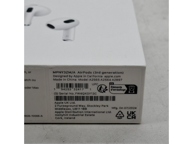 Oordopjes, apple, airpods (3rd generation), 2024 - afbeelding 6 van  6