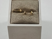 Oorstekers, ster, 14k goud, 585 - afbeelding 3 van  8