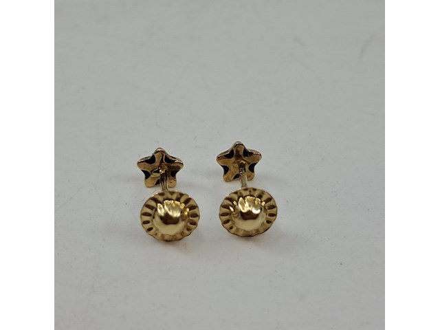 Oorstekers, ster, 14k goud, 585 - afbeelding 5 van  8