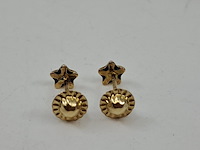 Oorstekers, ster, 14k goud, 585 - afbeelding 5 van  8