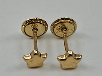 Oorstekers, ster, 14k goud, 585 - afbeelding 6 van  8