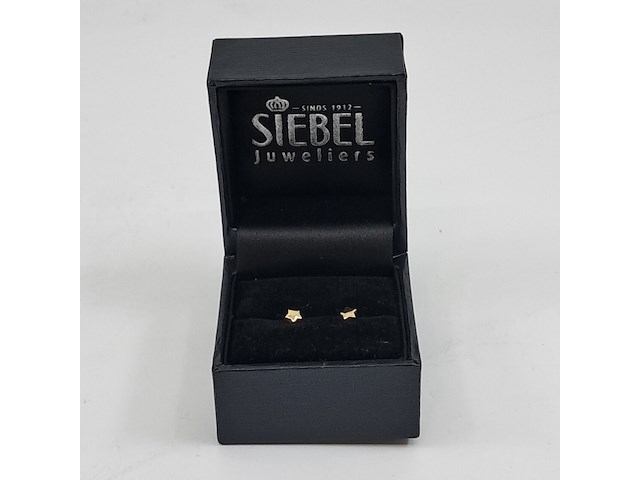 Oorstekers, ster, 14k goud, 585 - afbeelding 7 van  8