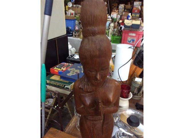 Oosters houten beeld - afbeelding 2 van  3