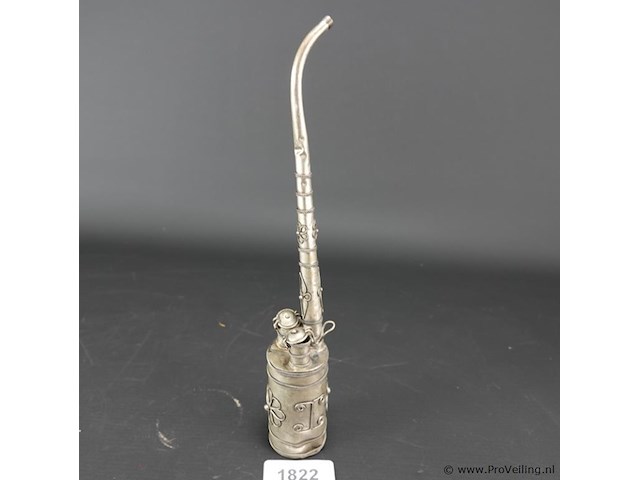 Oosterse tinnen opiumpijp - afbeelding 1 van  5