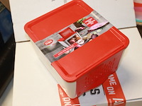 Opbergbak rood wit 1x - afbeelding 1 van  5