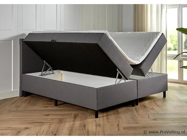 Opbergboxspring serie bologna, afmeting 160 x 200, antraciet - afbeelding 1 van  8
