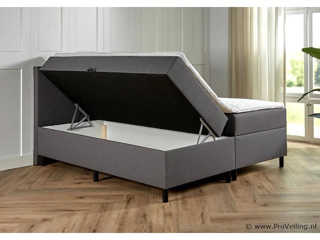 Opbergboxspring serie bologna, afmeting 160 x 200, antraciet - afbeelding 2 van  8