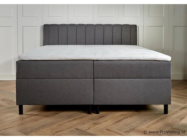 Opbergboxspring serie lausanne, afmeting 140 x 200, antraciet - afbeelding 2 van  9