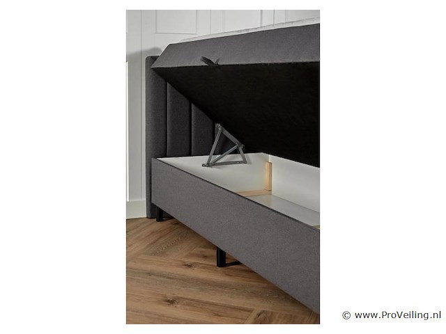 Opbergboxspring serie lausanne, afmeting 160 x 200, antraciet - afbeelding 4 van  9