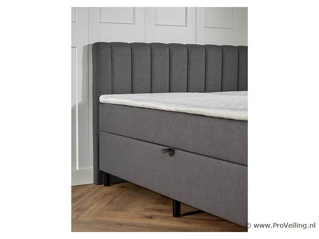 Opbergboxspring serie lausanne, afmeting 160 x 200, antraciet - afbeelding 3 van  9
