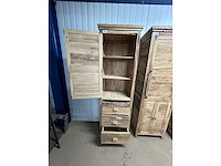 Opbergkast oud eiken 206x65x42cm - afbeelding 2 van  2