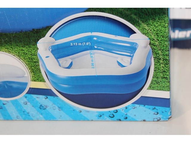 Opblaasbaar familiezwembad bestway fun, 213 cm x 206 cm. - afbeelding 2 van  2