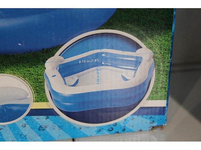 Opblaasbaar familiezwembad bestway fun, 213 cm x 206 cm. - afbeelding 2 van  2