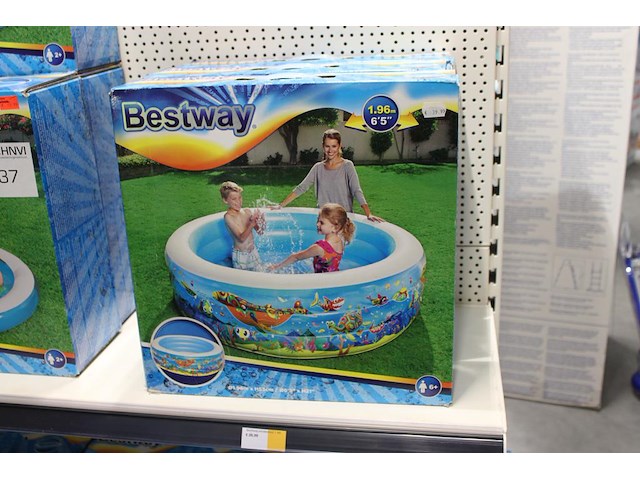Opblaasbaar speelbad bestway, doorsnede 196cm. hoogte 53 cm. - afbeelding 1 van  2