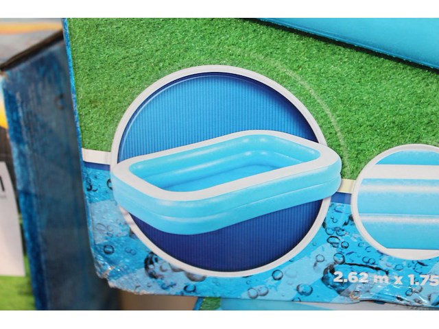 Opblaasbaar zwembad bestway blauw rechthoekig, 262 cm x 175 cm x 51cm. - afbeelding 2 van  2