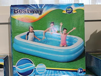 Opblaasbaar zwembad bestway blauw rechthoekig, 262 cm x 175 cm x 51cm. - afbeelding 1 van  2