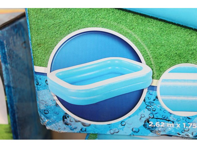 Opblaasbaar zwembad bestway blauw rechthoekig, 262 cm x 175 cm x 51cm. - afbeelding 2 van  2
