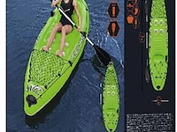 Opblaasbare kajak met peddels en pomp bestway, groen - afbeelding 2 van  5